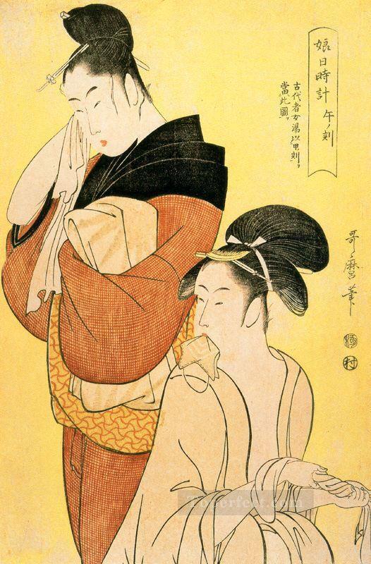 the hour of the oxx Kitagawa Utamaro Ukiyo e Bijin ga Oil Paintings